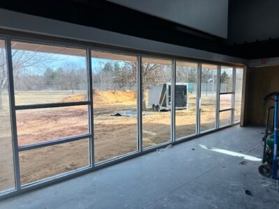 New library view overlooking a park